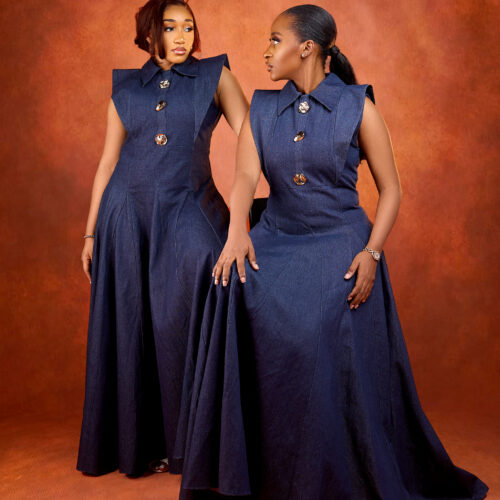 ASANTEWAA — Denim Maxi Dress